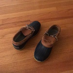 Navy Short Bean Boots